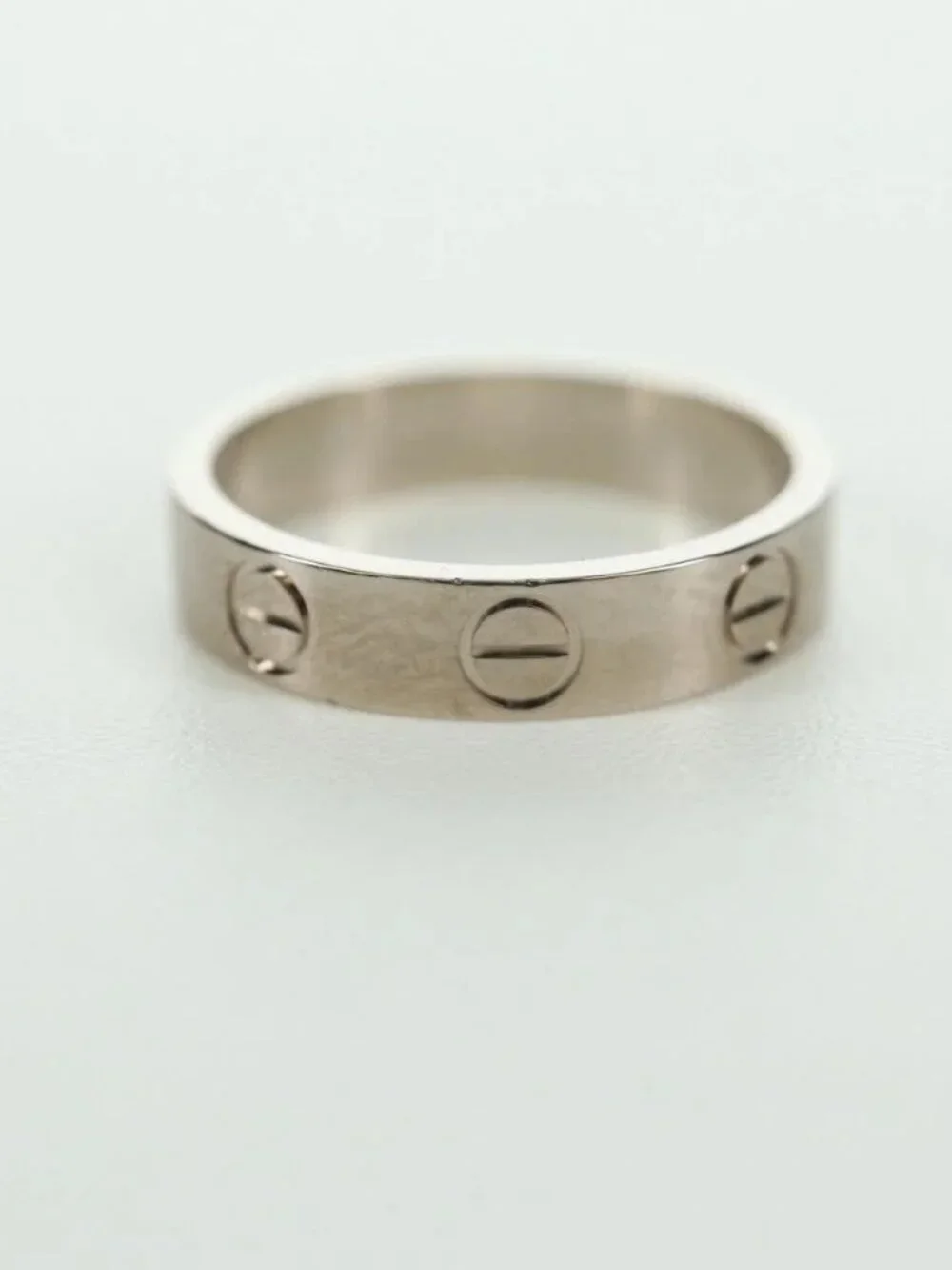 CARTIER Love Ring Ring 750 White Gold Auth am11120SM